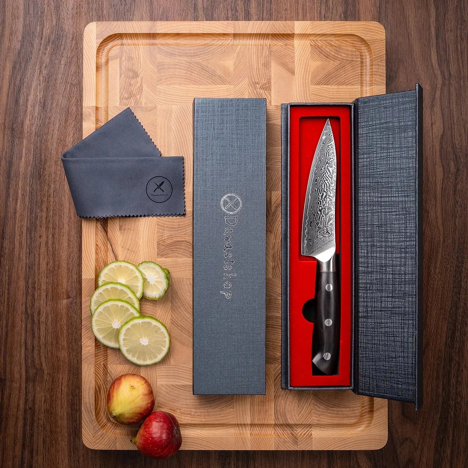 Premium Damast Universalmesser Ebenholz Damastshop.de - Damastshop