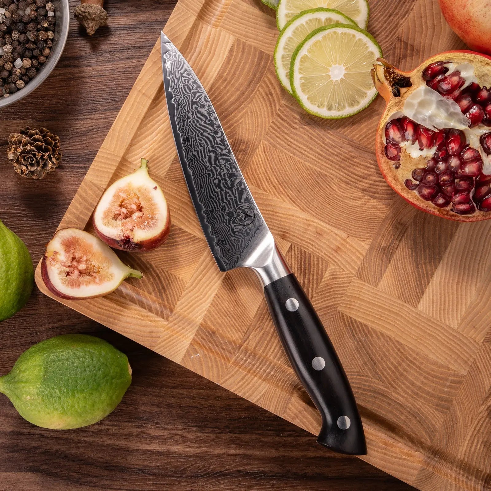 Premium Damast Universalmesser Ebenholz Damastshop.de - Damastshop