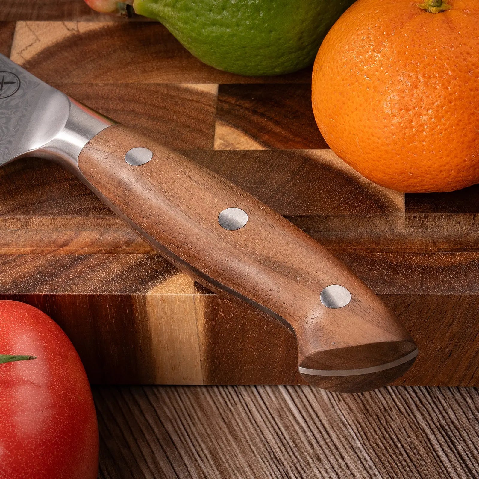 Premium Damast Universalmesser Walnuss Damastshop.de - Damastshop