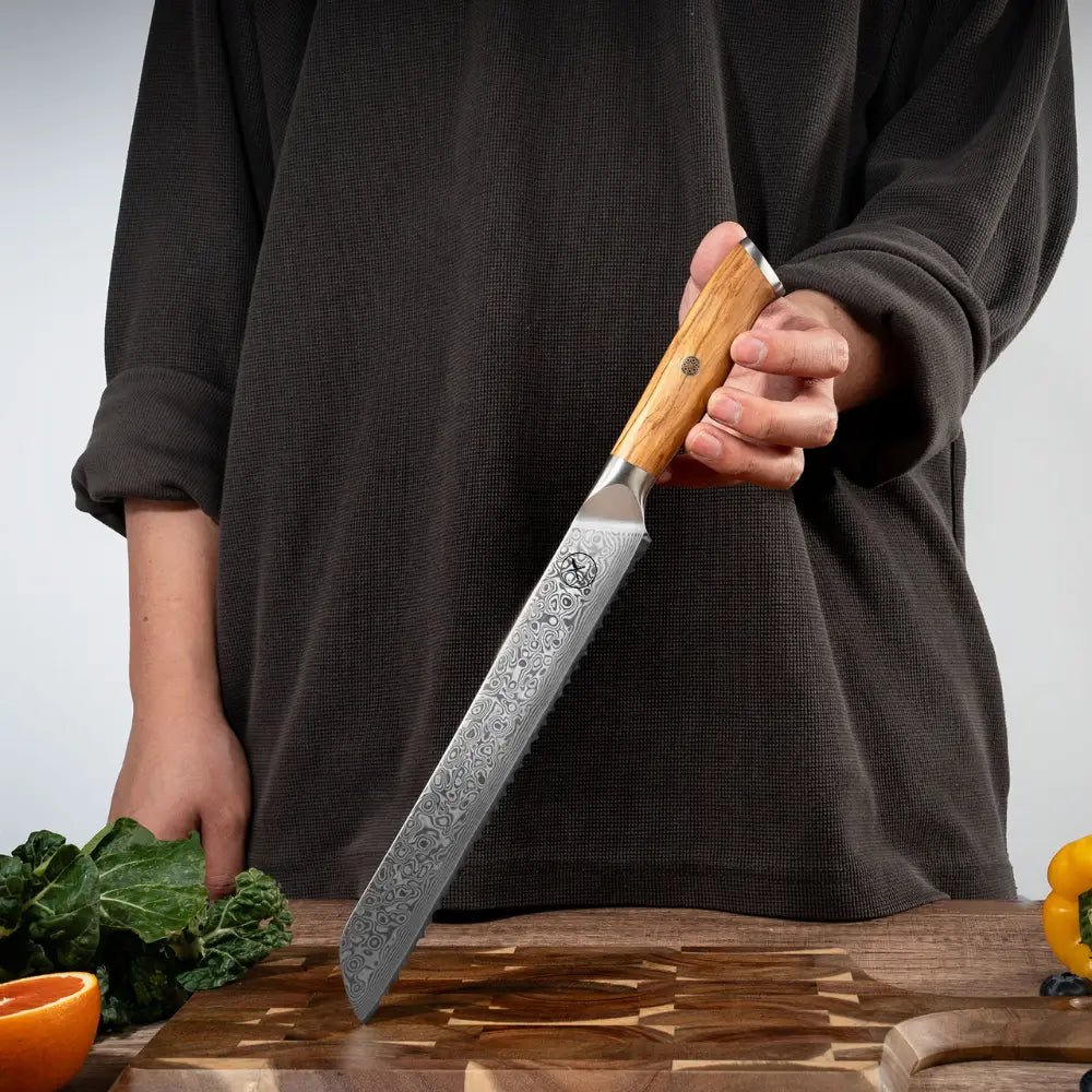 Damast Brotmesser Olive Damastshop.de - Damastshop