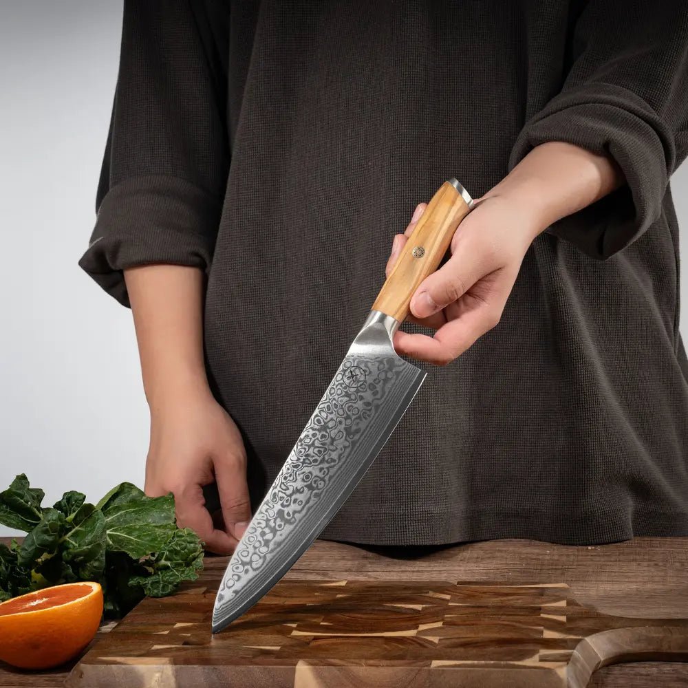 Damast Chefmesser Olive Damastshop.de - Damastshop