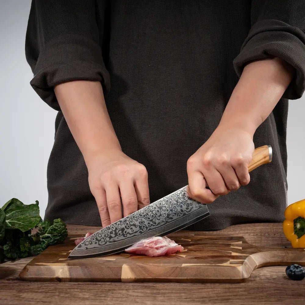 Damast Chefmesser Olive Damastshop.de - Damastshop