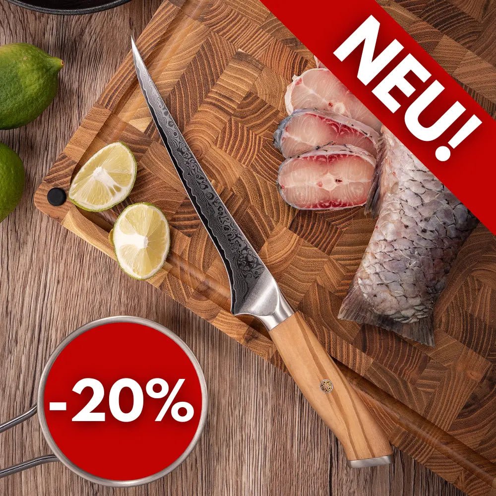 Damast Filetiermesser Olive Damastshop.de - Damastshop