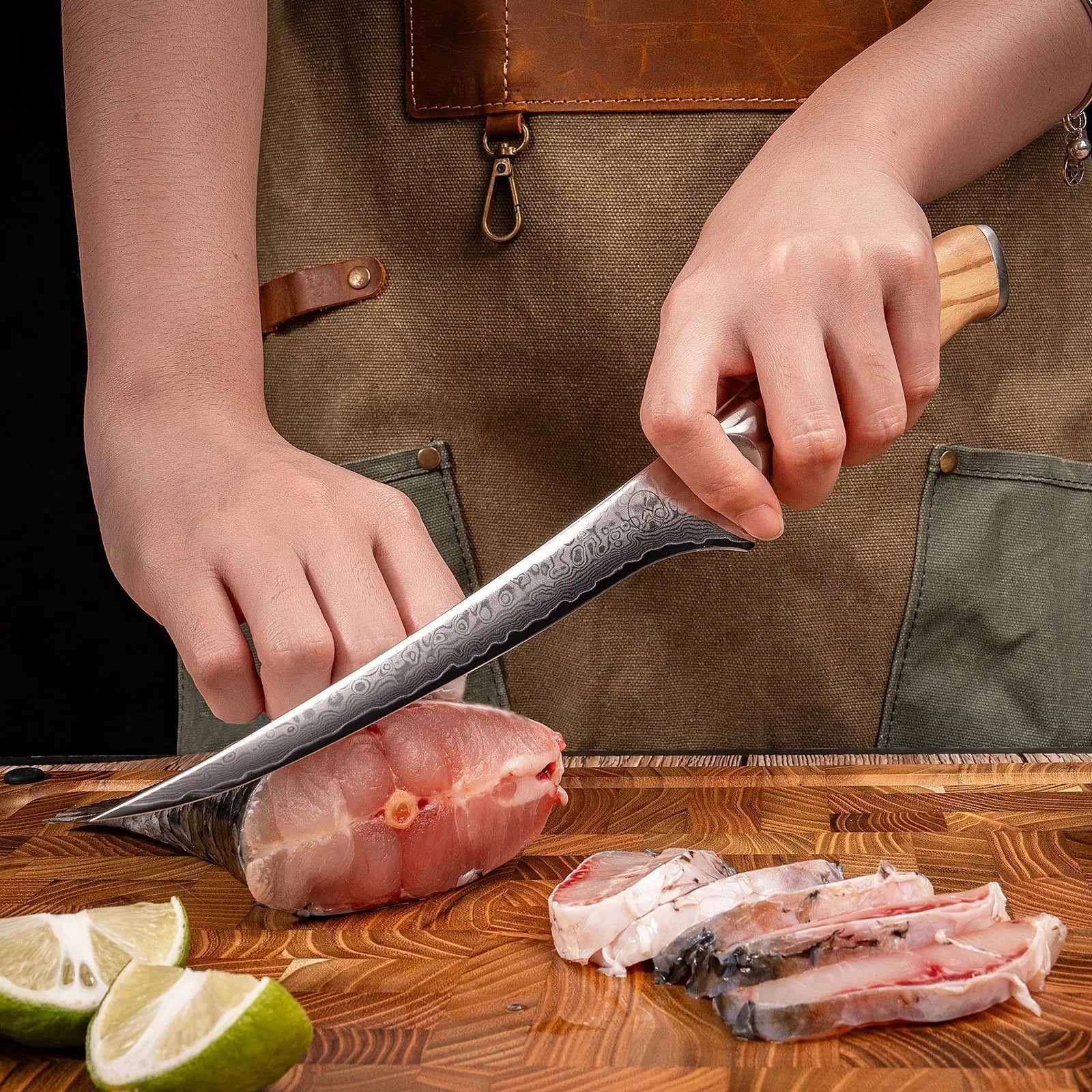 B13O Filetiermesser Damastshop.de - Damastshop