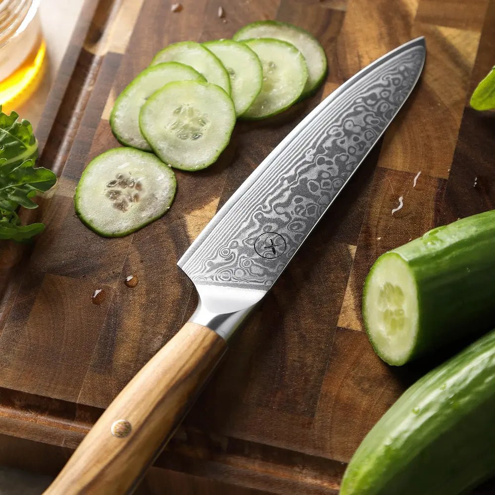 Damast Messer 3er Set Olive Damastshop.de - Damastshop