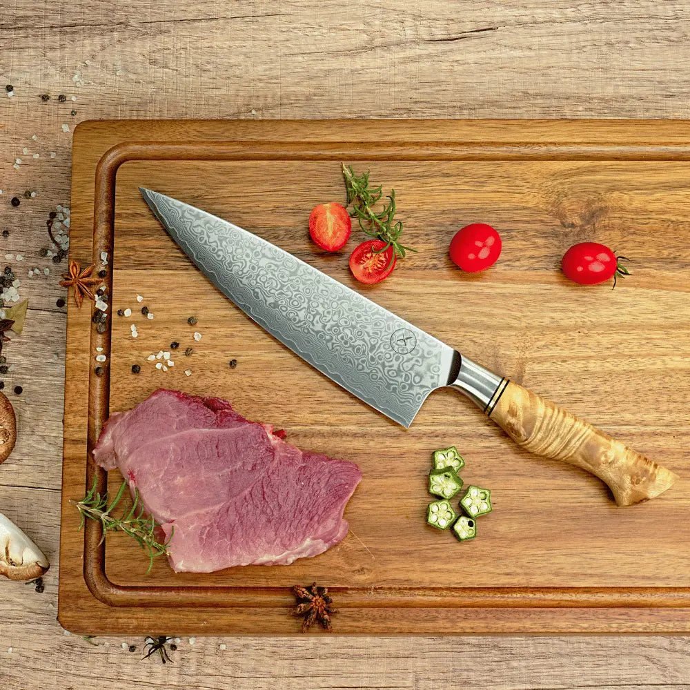 Damast Messer 5er Set Bergahorn Damastshop.de - Damastshop