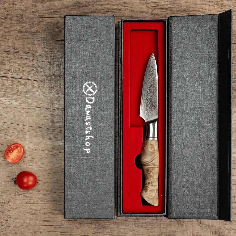 Damast Messer 5er Set Bergahorn Damastshop.de - Damastshop