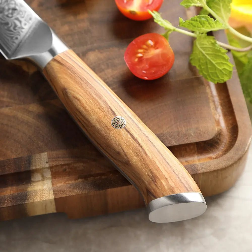 Damast Messer 5er Set Olive Damastshop.de - Damastshop