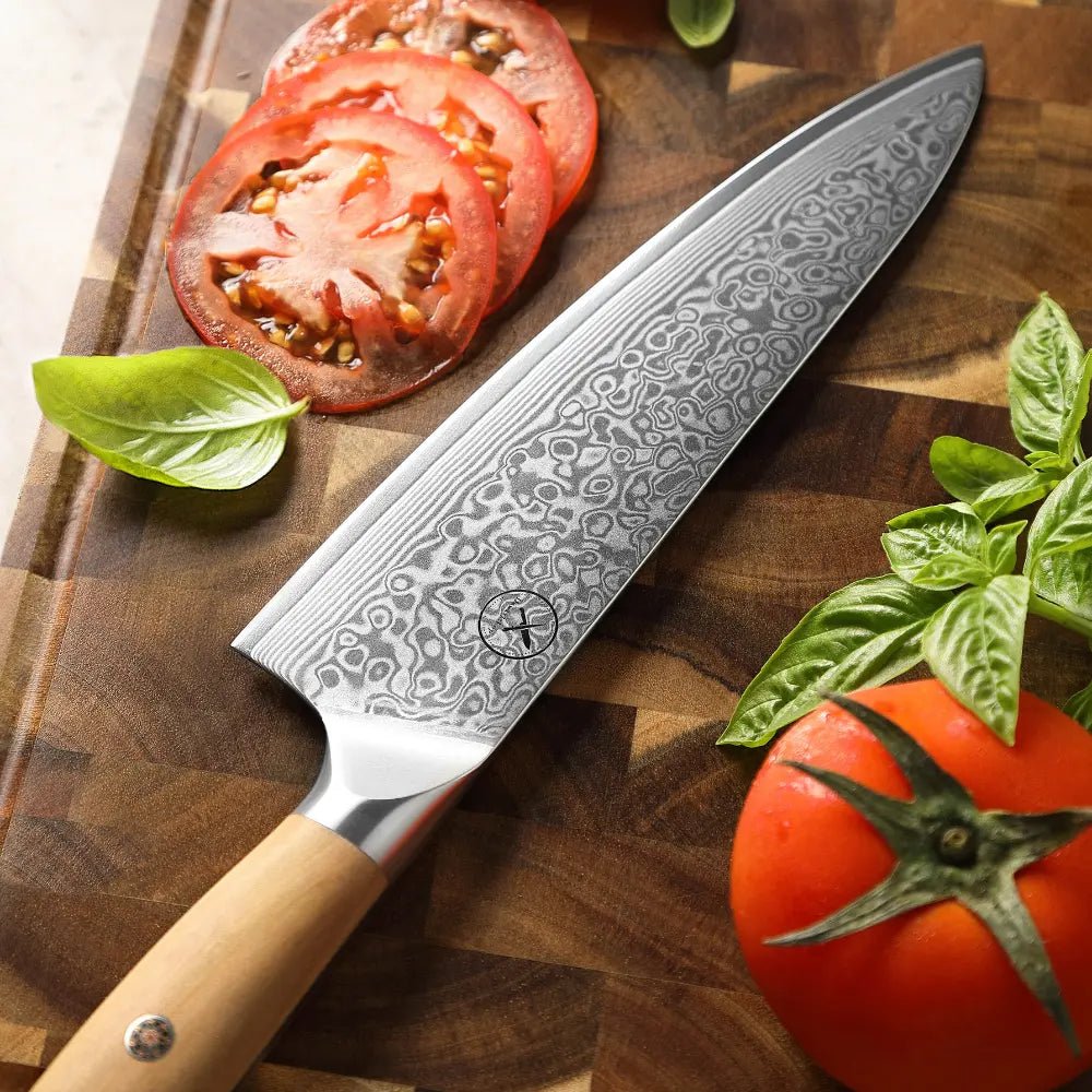 Damast Messer 5er Set Olive Damastshop.de - Damastshop