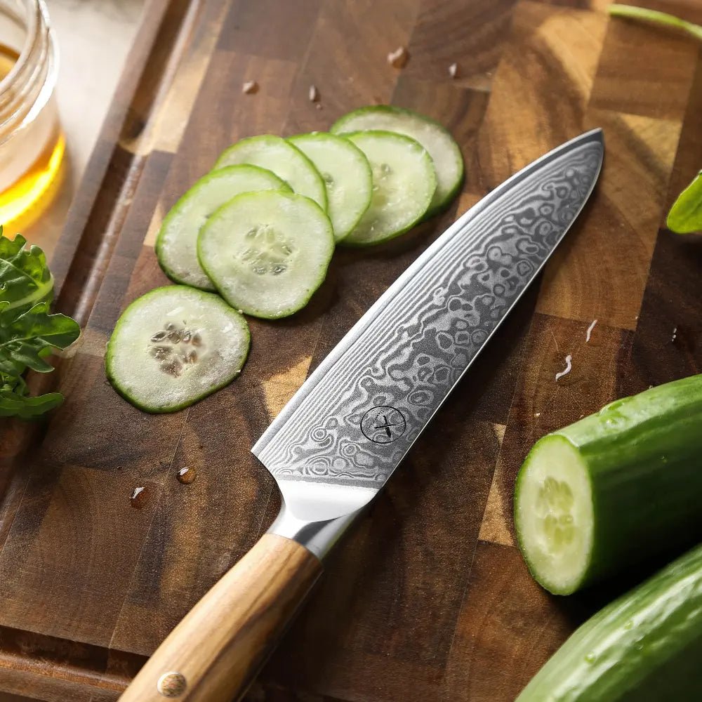 Damast Messer 5er Set Olive Damastshop.de - Damastshop