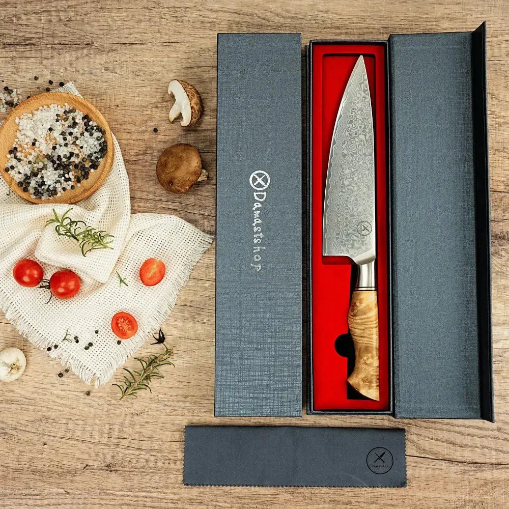 Damast Chefmesser Bergahorn Damastshop.de - Damastshop