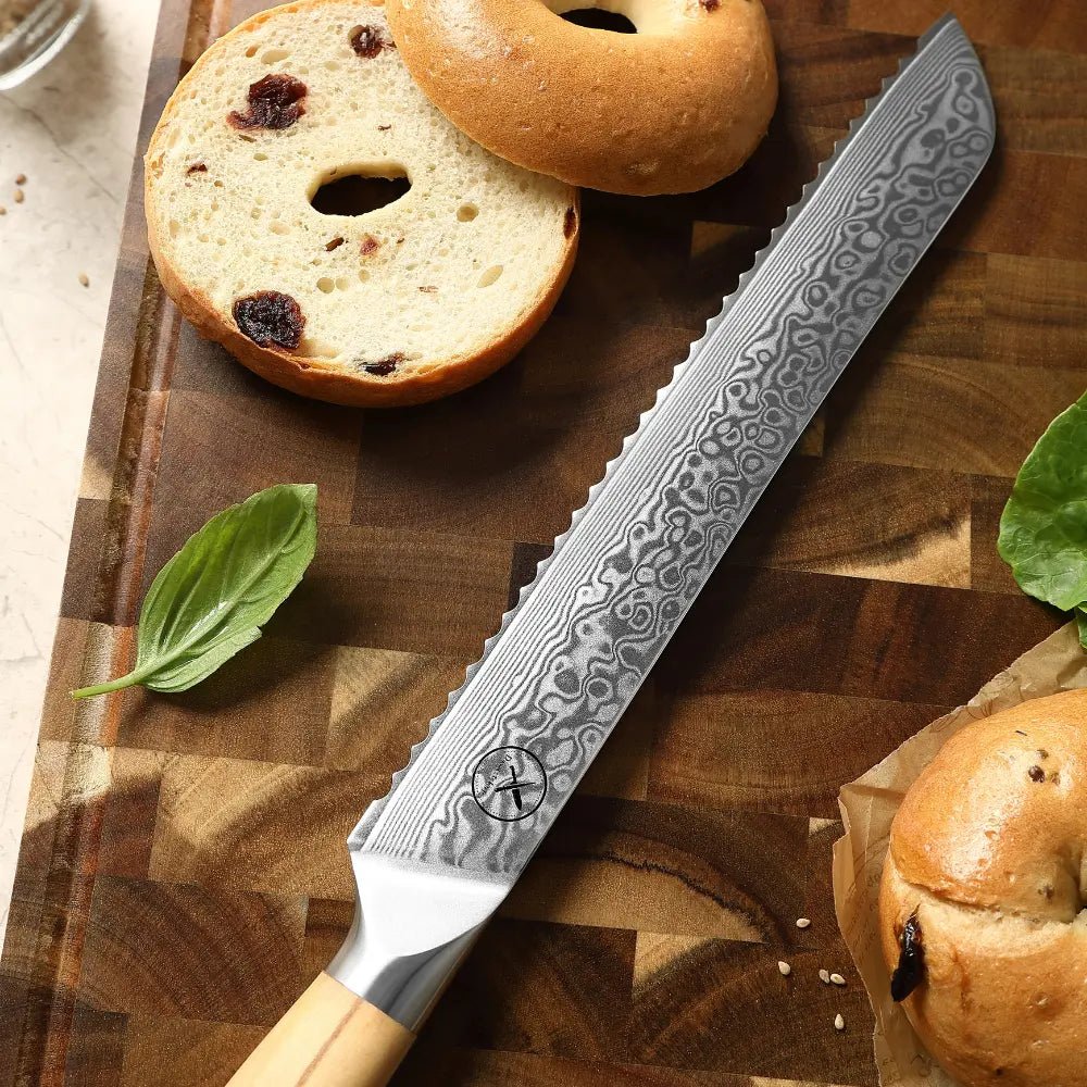 Damast Messer 7er Set Olive Damastshop.de - Damastshop
