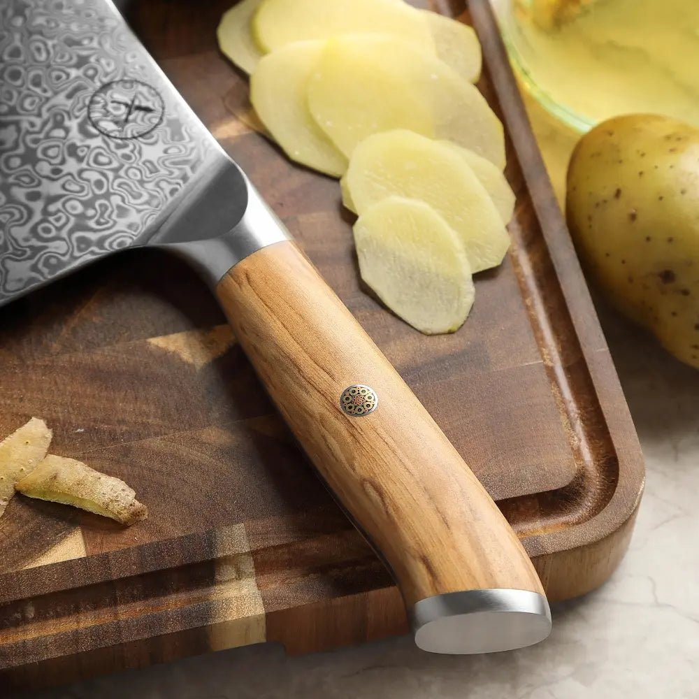 Damast Messer 7er Set Olive Damastshop.de - Damastshop