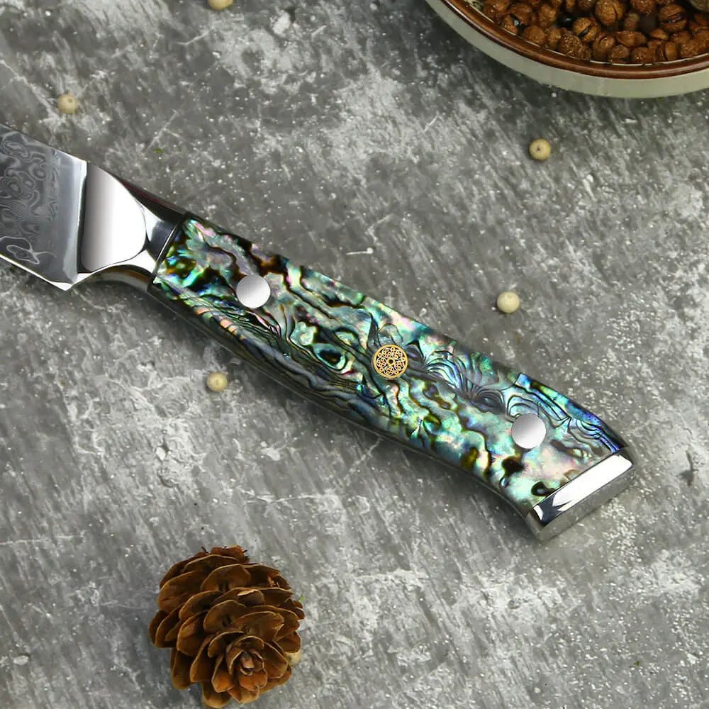 Damast Schälmesser Abalone Damastshop.de - Damastshop