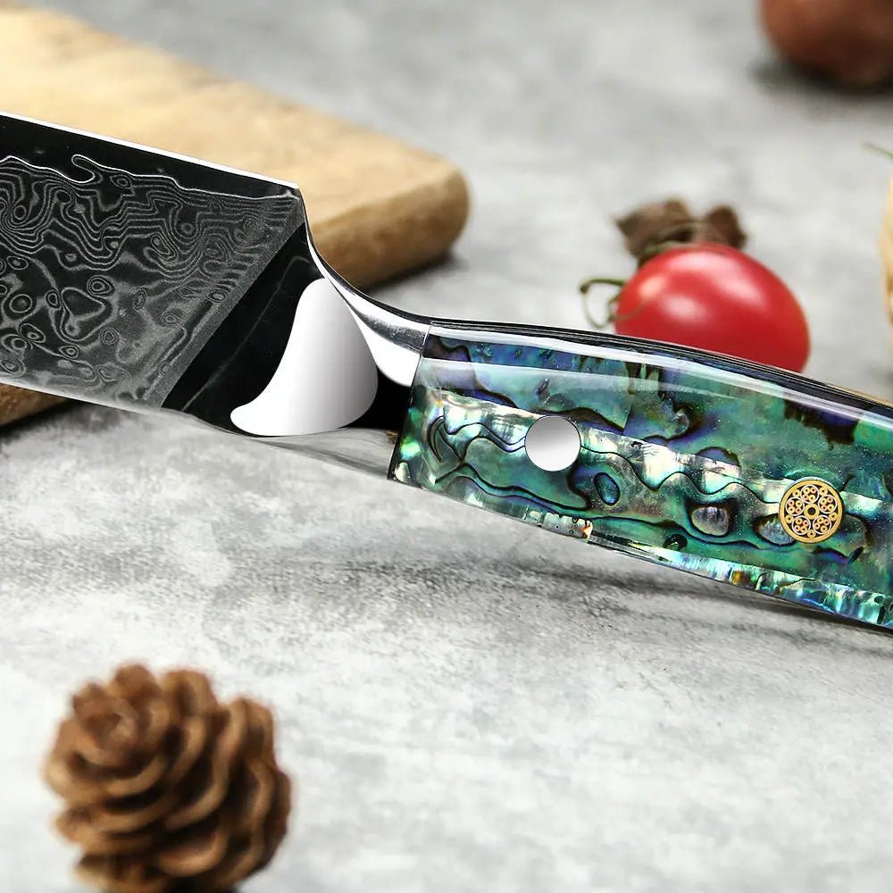 Damast Schälmesser Abalone Damastshop.de - Damastshop