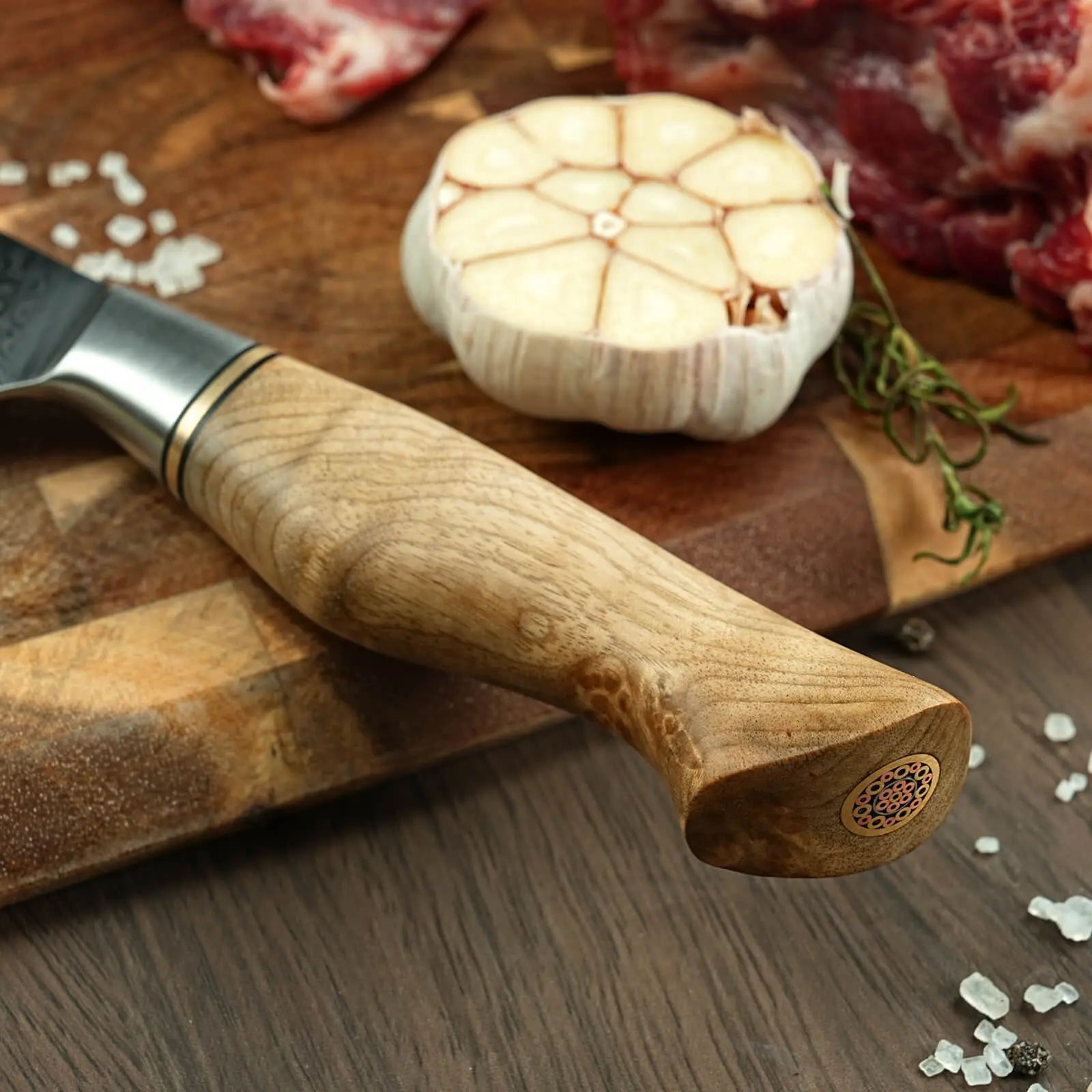 Damast Steakmesser Bergahorn 4er Geschenkset Damastshop.de - Damastshop