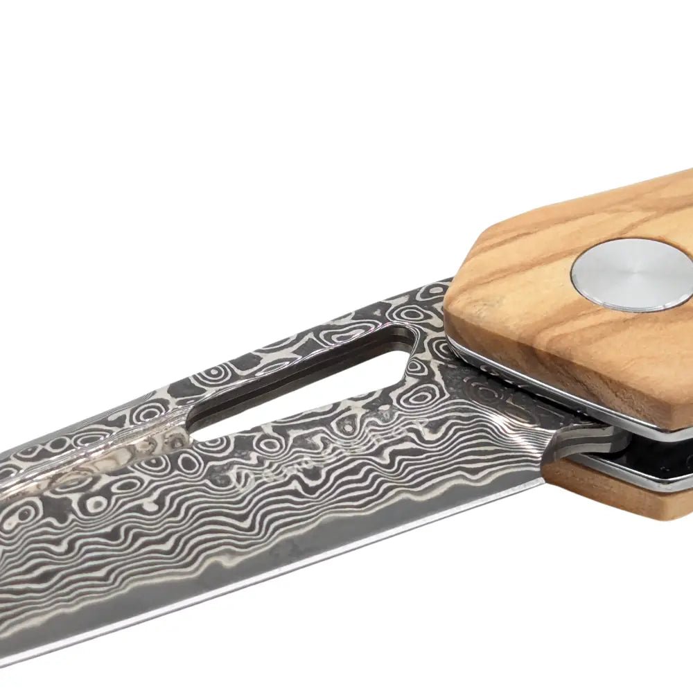 Damast Taschenmesser Olive Damastshop.de - Damastshop