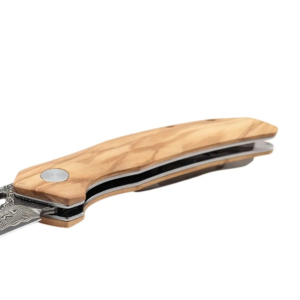 Damast Taschenmesser Olive Damastshop.de - Damastshop