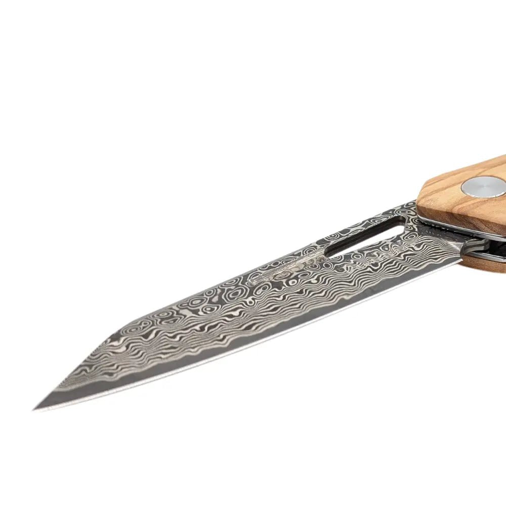 Damast Taschenmesser Olive Damastshop.de - Damastshop
