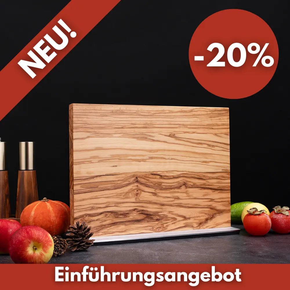 Doppelseitiger Messerhalter – Natur & Raffinesse in edlem Olivenholz 🔪✨ Damastshop.de - Damastshop