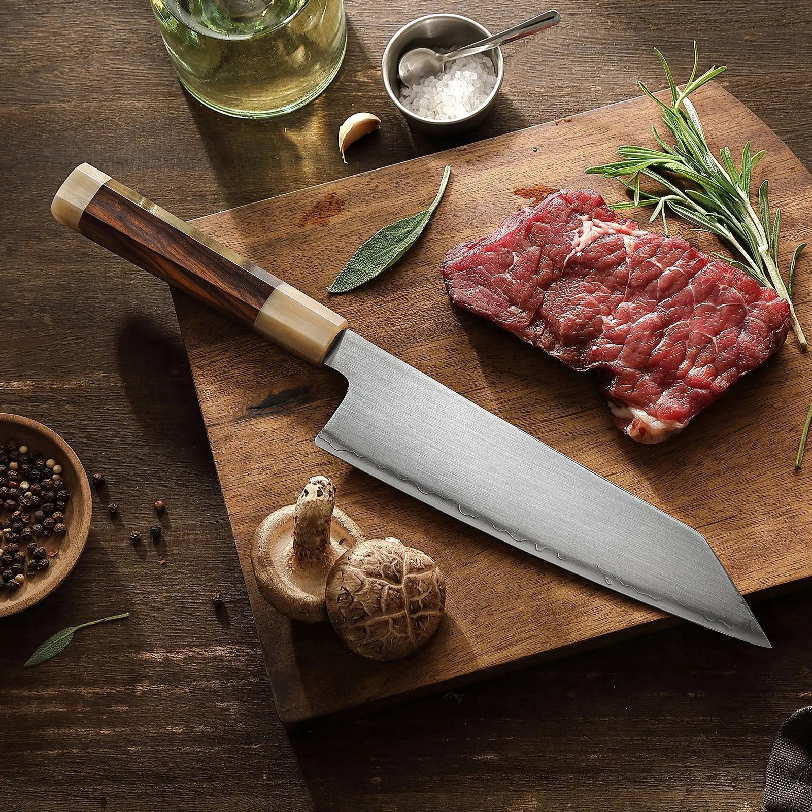 Japan ZDP-189 Bunka – Oktagonaler Griff aus Eisenholz & weißem Horn Damastshop.de - Damastshop