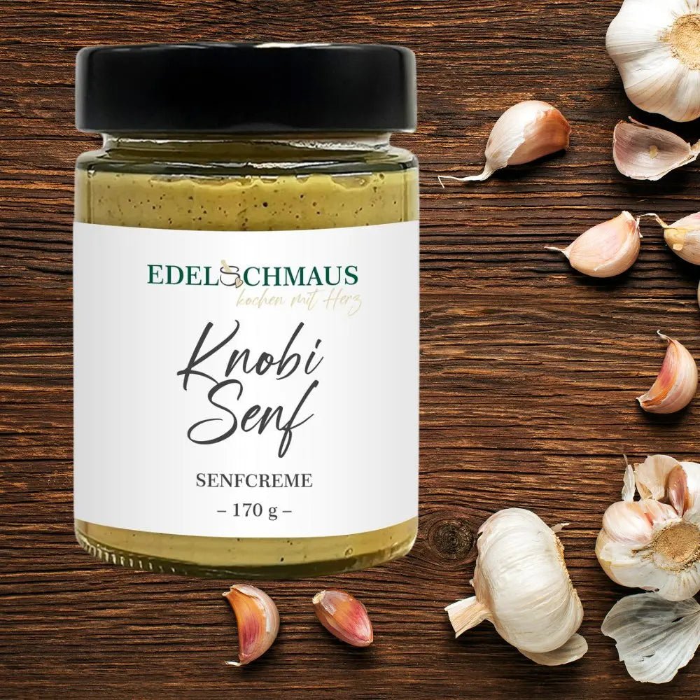 Knobi Senf – Cremige Verführung mit Knoblauchnote Edelschmaus - Damastshop