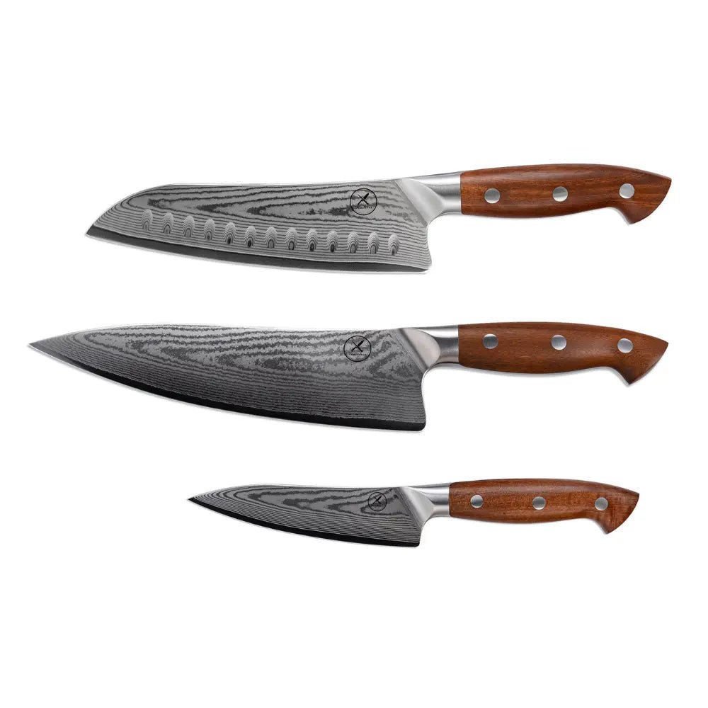 Premium Damast 3er Set Red Wood Damastshop.de - Damastshop