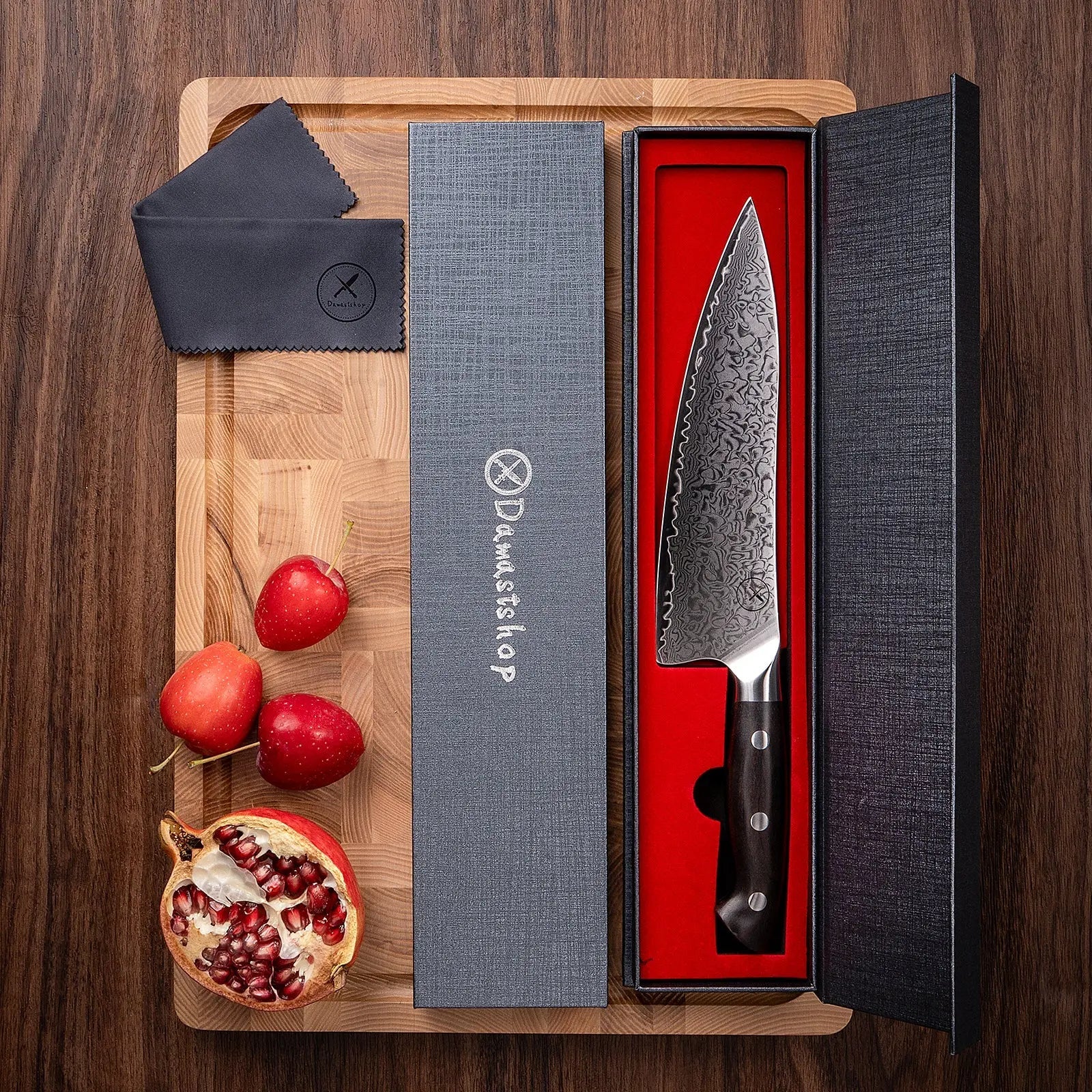 Premium Damast Chefmesser Ebenholz Damastshop.de - Damastshop