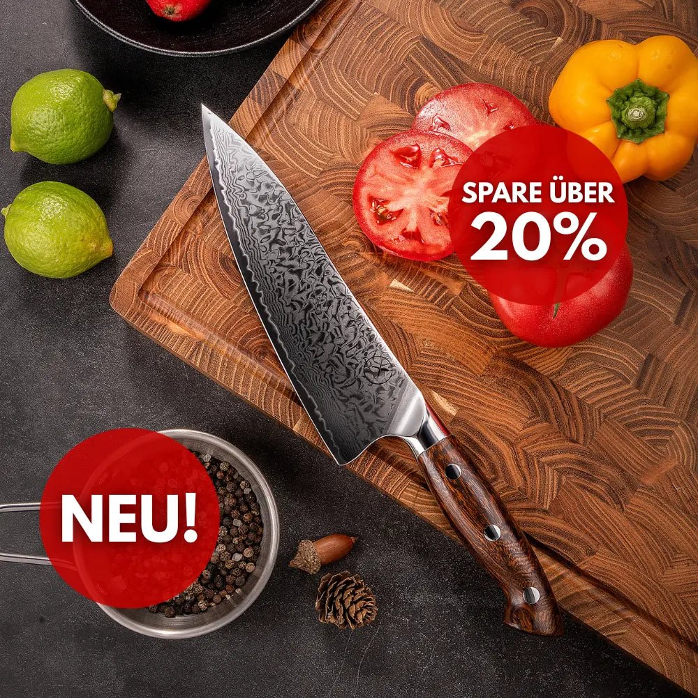 Premium Damast Chefmesser Eisenholz Damastshop.de - Damastshop