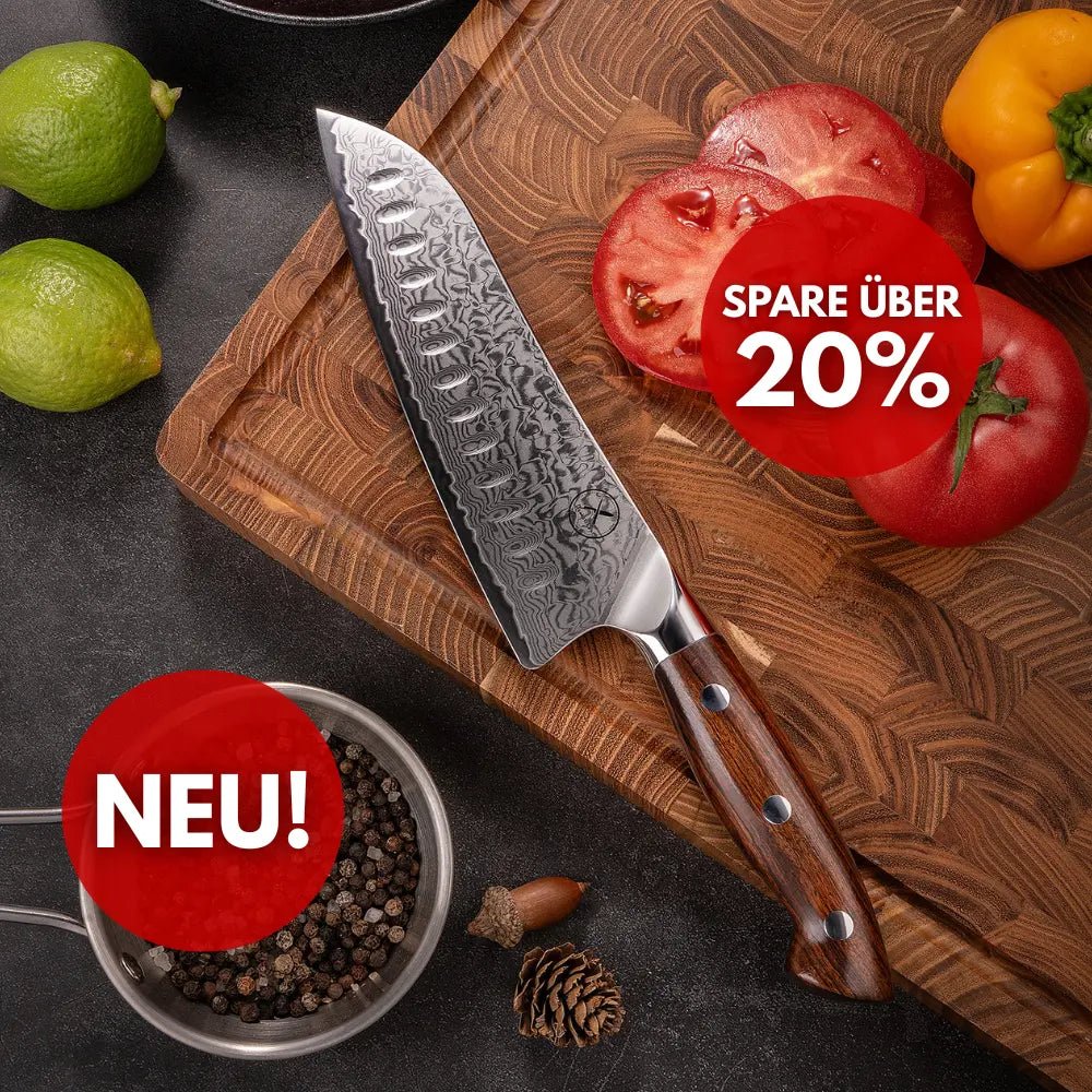 Premium Damast Santoku Eisenholz Damastshop.de - Damastshop