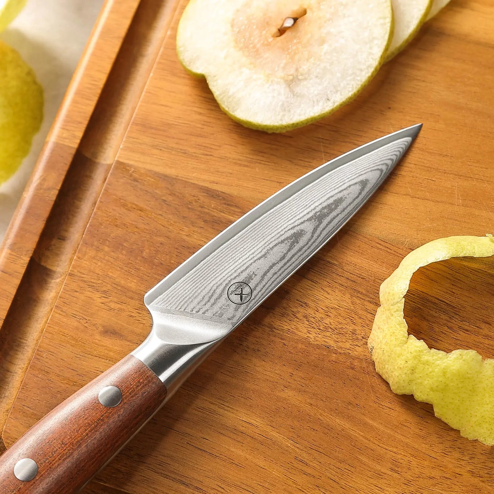 Premium Damast Paring Red Wood Draft Draft Damastshop.de - Damastshop