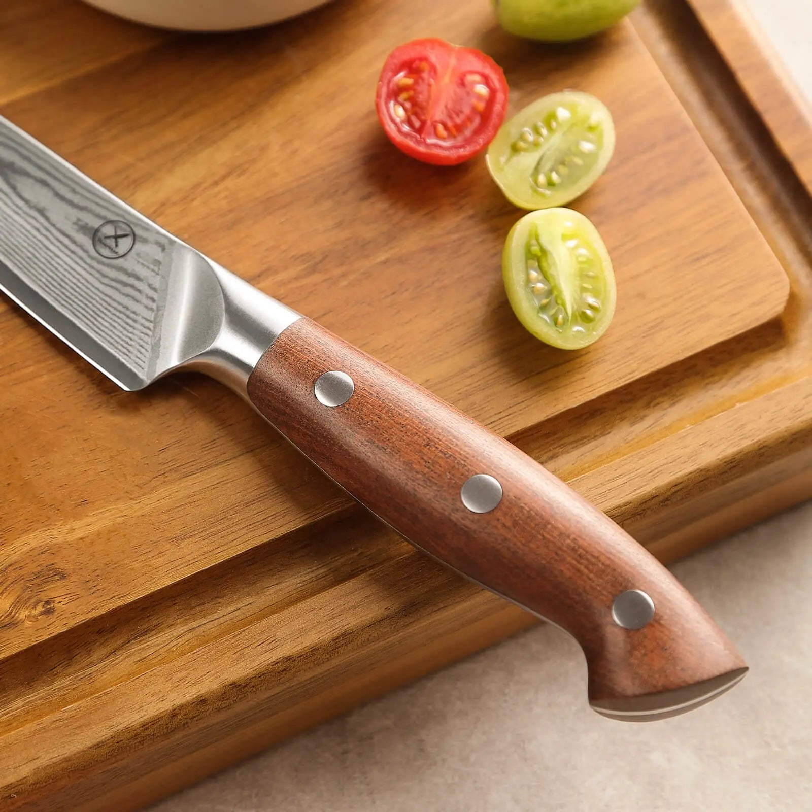 Premium Damast Paring Red Wood Draft Draft Damastshop.de - Damastshop