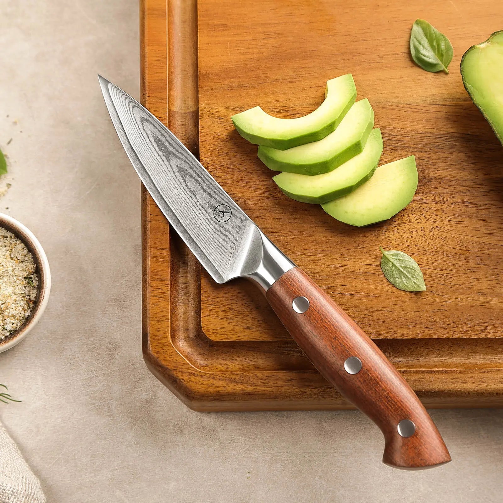 Premium Damast Paring Red Wood Draft Draft Damastshop.de - Damastshop