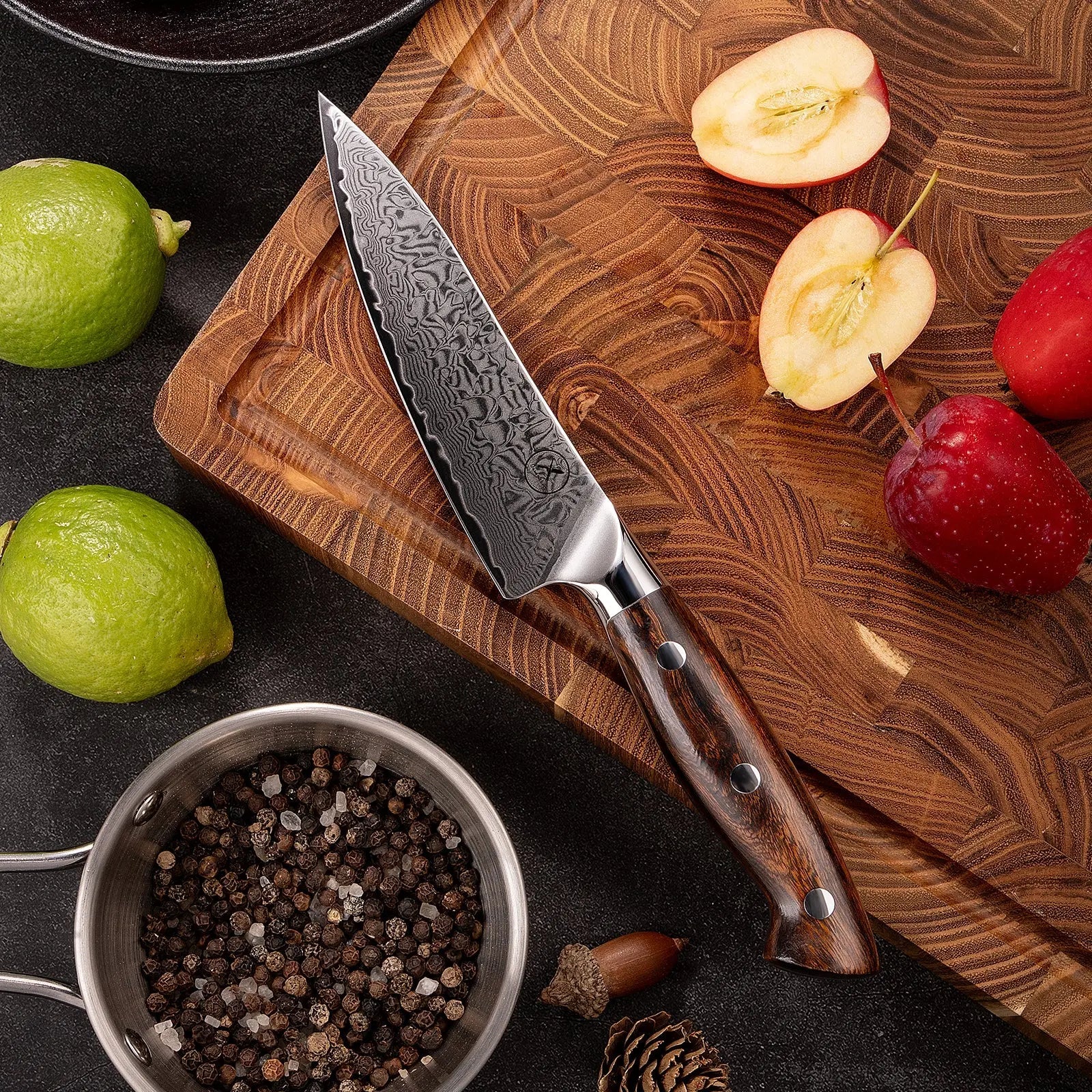 Premium Damast Universalmesser Eisenholz Damastshop.de - Damastshop