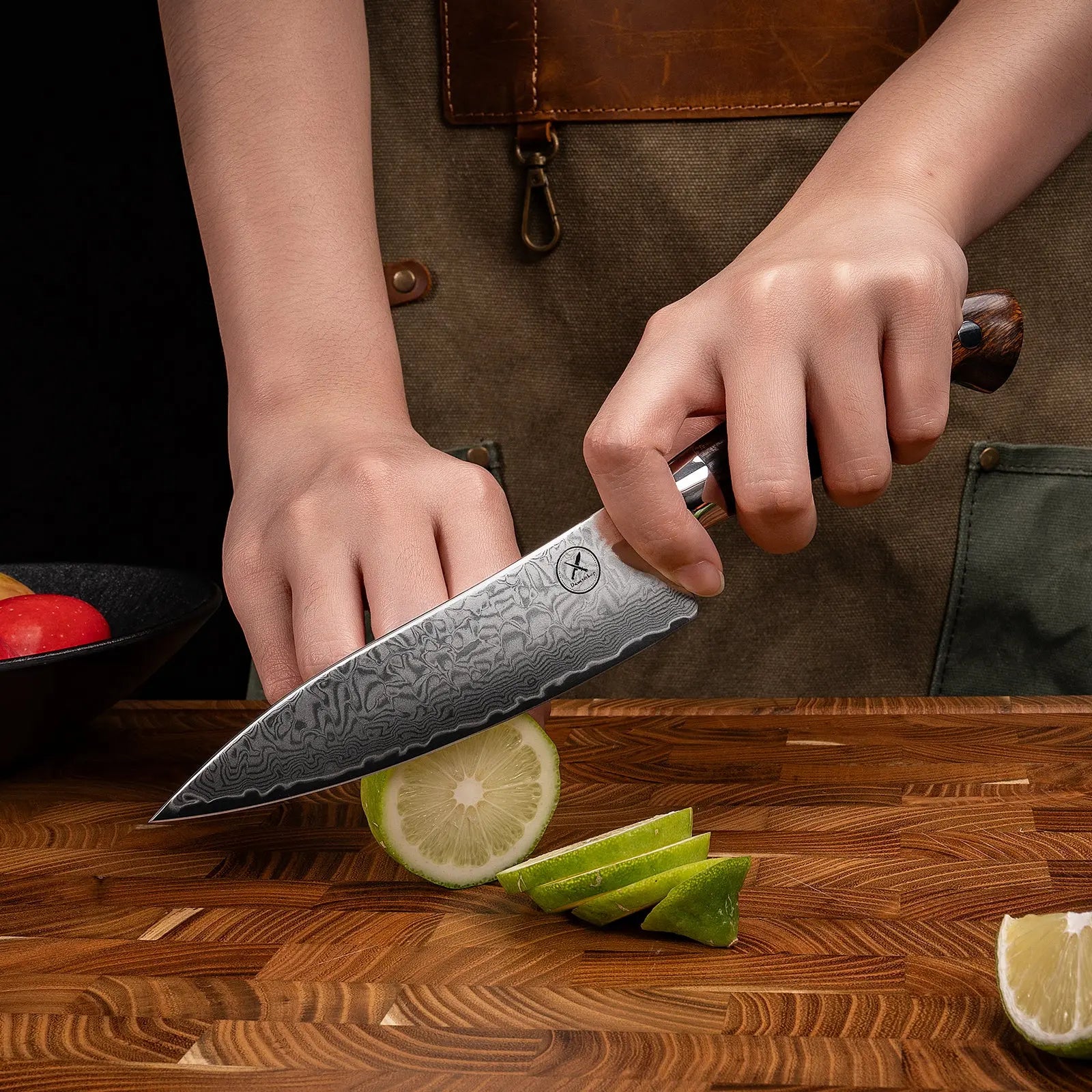 Premium Damast Universalmesser Eisenholz Damastshop.de - Damastshop