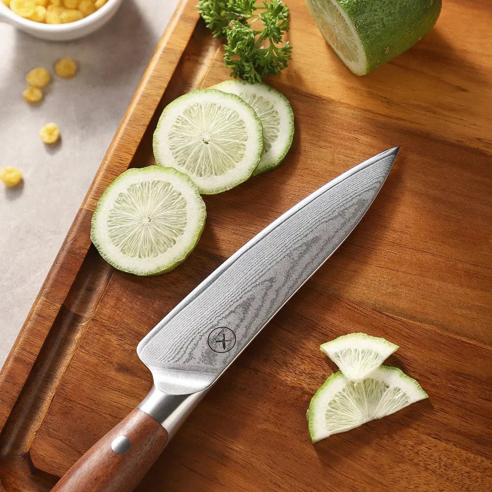 Premium Damast Universalmesser Red Wood Damastshop.de - Damastshop