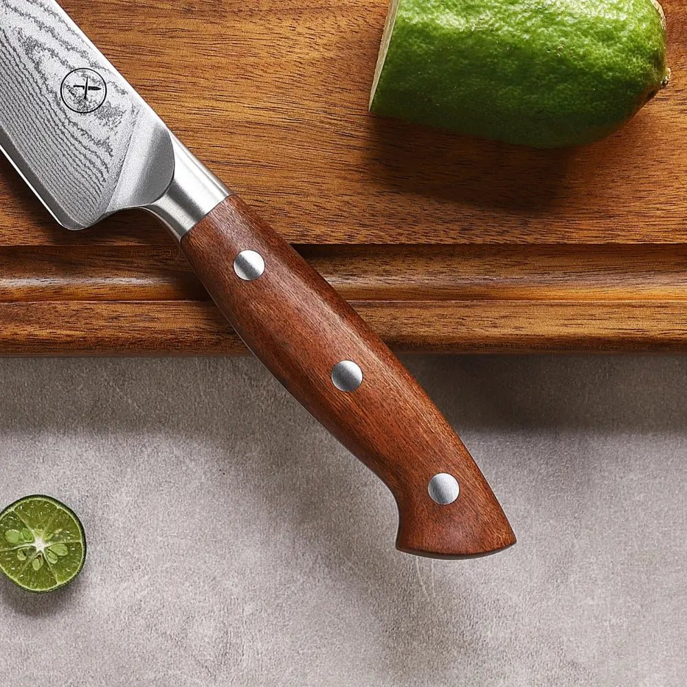 Premium Damast Universalmesser Red Wood Damastshop.de - Damastshop