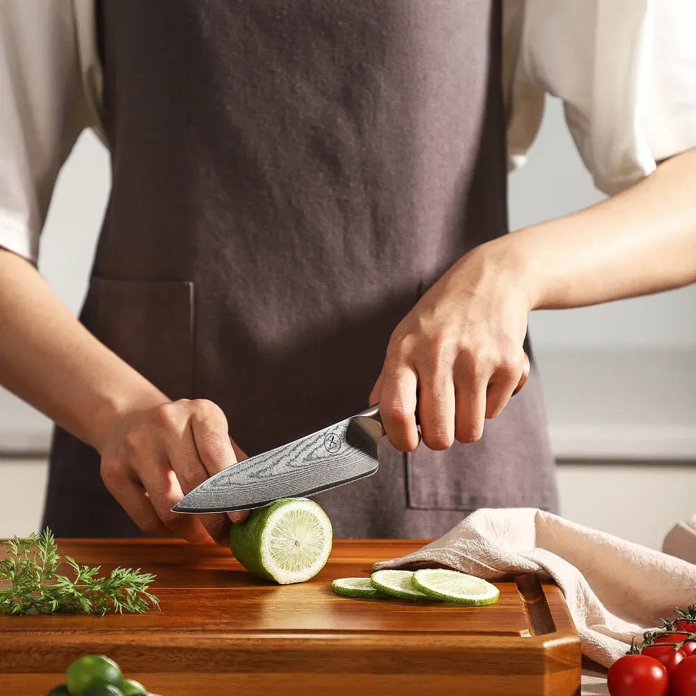 Premium Damast Universalmesser Red Wood Damastshop.de - Damastshop