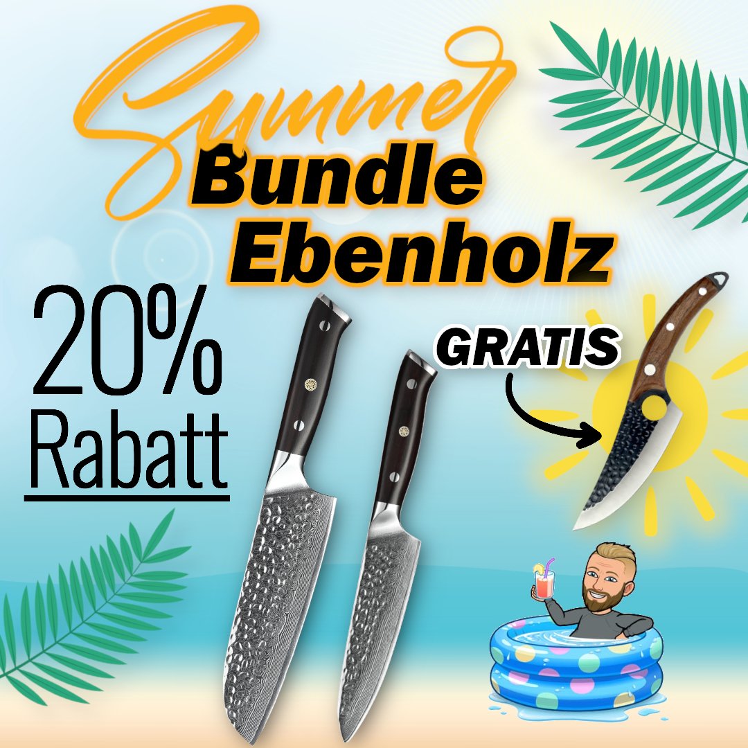 Sommer-Bundle Ebenholz 🌞 GRATIS Outdoor Universalmesser