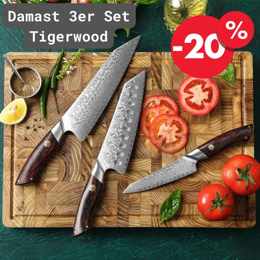 Damast 3er Set Tigerwood Damastshop.de - Damastshop