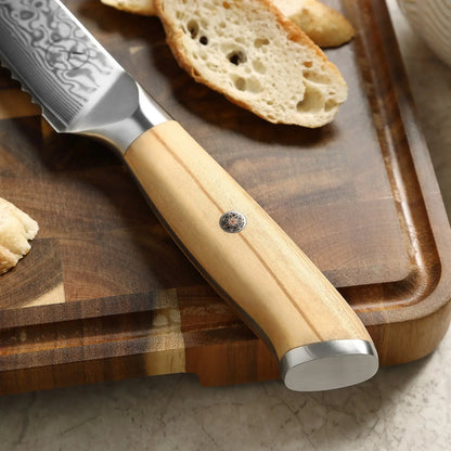 Damast Brotmesser Olive Damastshop.de - Damastshop