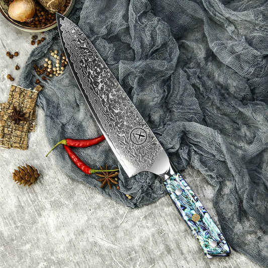 Damast Chef Messer Abalone Damastshop.de - Damastshop