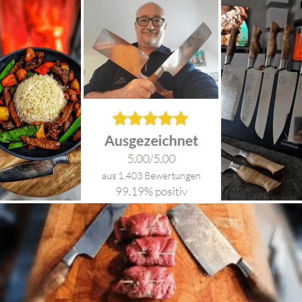 Damast Chefmesser Bergahorn Damastshop.de - Damastshop