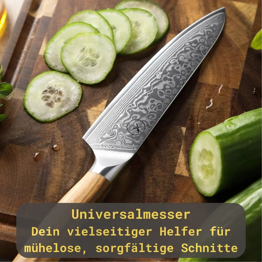 Damast Messer 3er Set Olive Damastshop.de - Damastshop