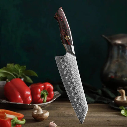 Damast Santoku Tigerwood Damastshop.de - Damastshop