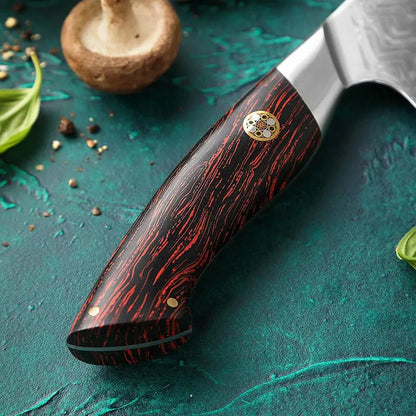 Damast Santoku Tigerwood Damastshop.de - Damastshop