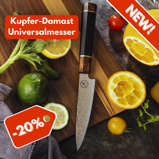 Kupfer-Damast Universalmesser Damastshop.de - Damastshop