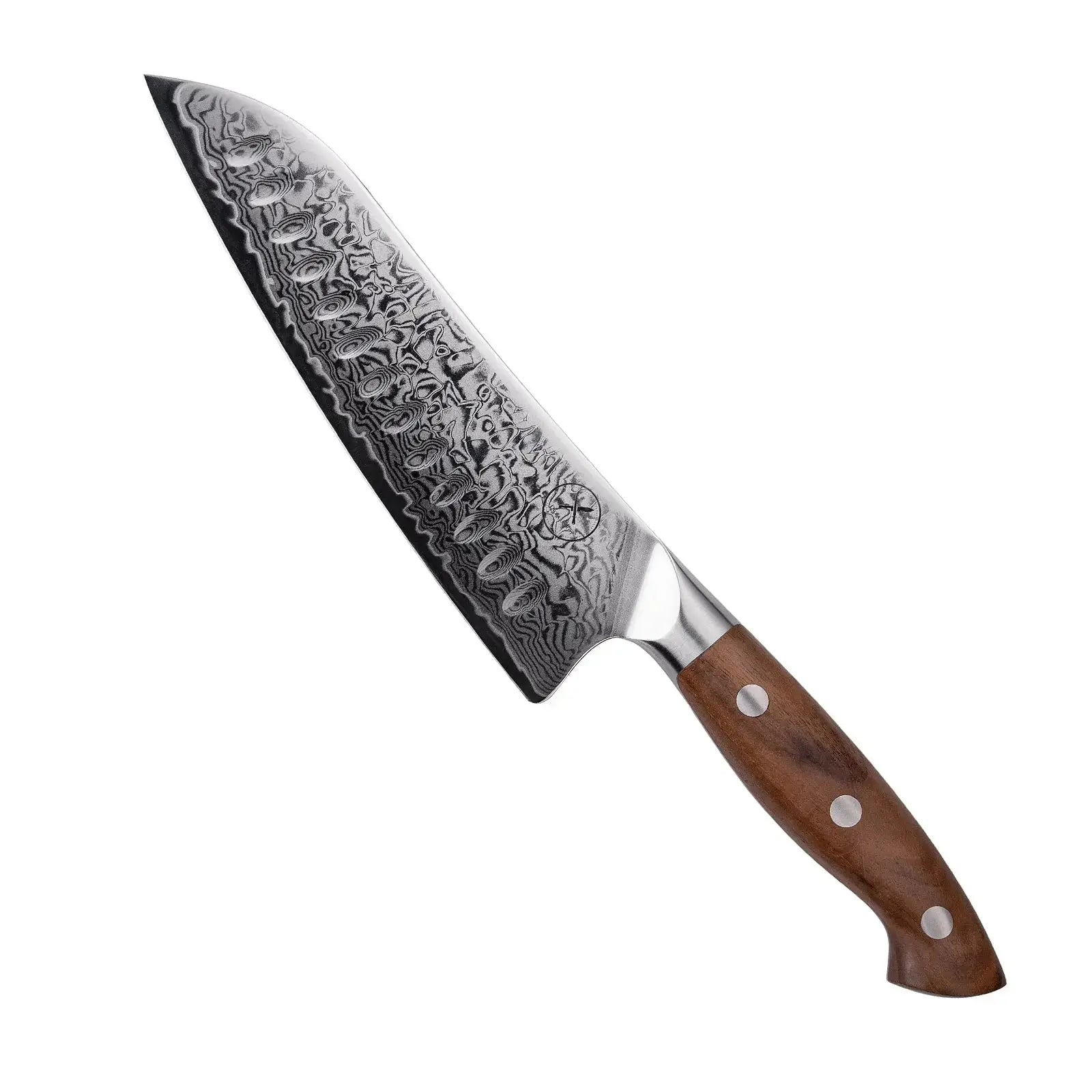 Premium Damast Santoku Walnuss Damastshop.de - Damastshop
