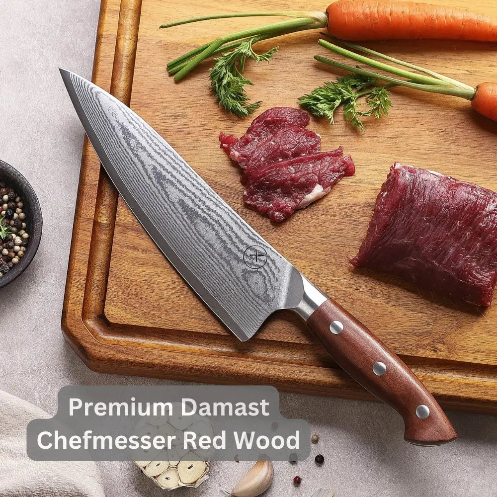 Premium Damast 3er Set Red Wood Damastshop.de - Damastshop