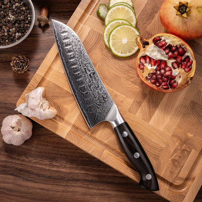 Premium Damast Santoku Ebenholz Damastshop.de - Damastshop